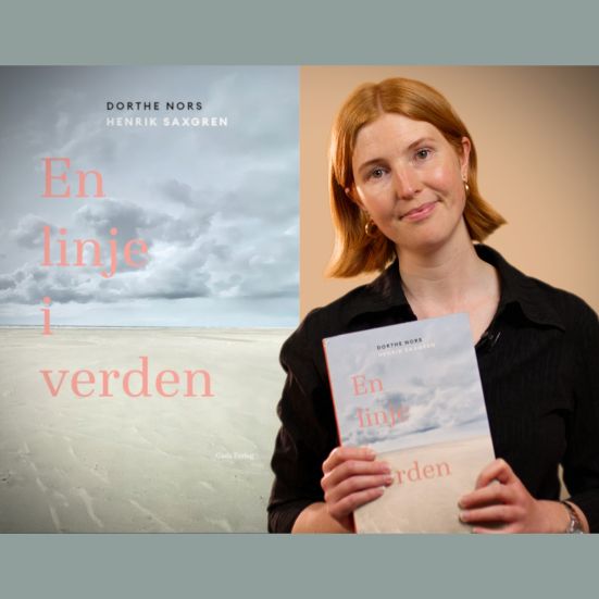 Bibliotekets litteraturformidler Mette holder bogen "En linje i verden"