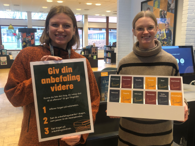 Bibliotekets litteraturformidlere Mette og Kirsten
