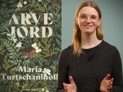 Bibliotekets litteraturformidler Mette anbefaler bogen "Arvejord"