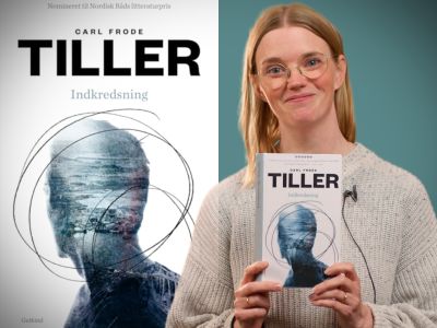 Bibliotekets litteraturformidler Mette holder bogen "Indkredsning"