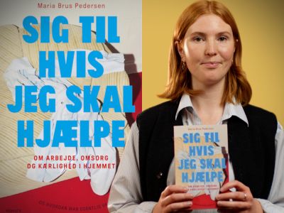 Bibliotekets litteraturformidler Mette holder bogen "Sig til hvis jeg skal hjælpe"