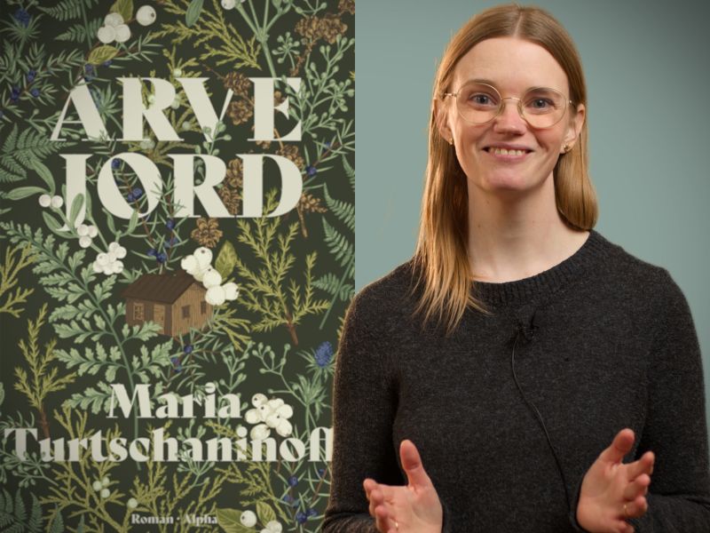 Bibliotekets litteraturformidler Mette anbefaler bogen "Arvejord"