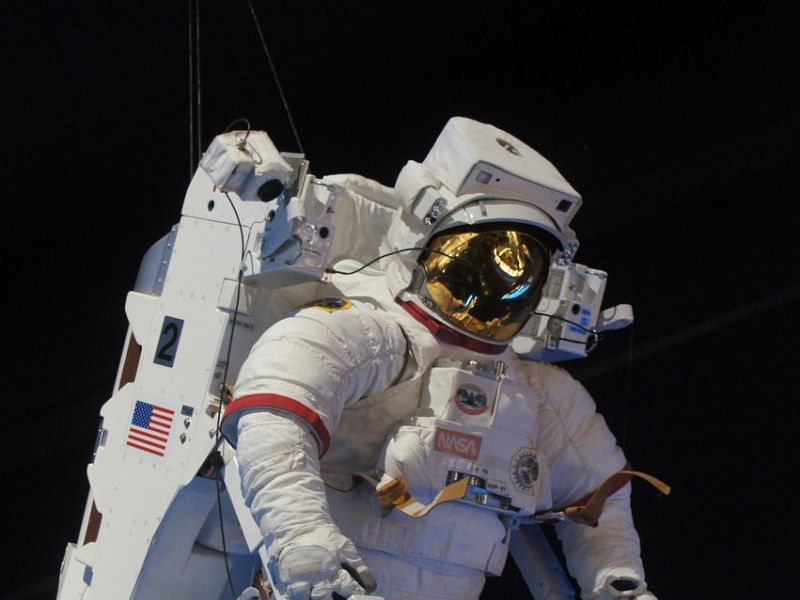 Billede af en astronaut i rummet