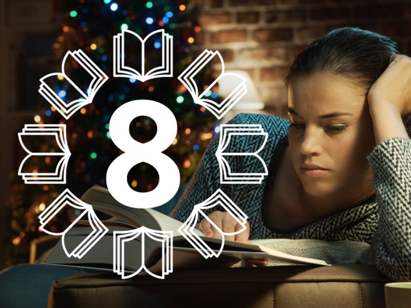 Kvinde læser i bog - otte udvalgte