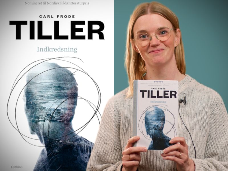 Bibliotekets litteraturformidler Mette holder bogen "Indkredsning"