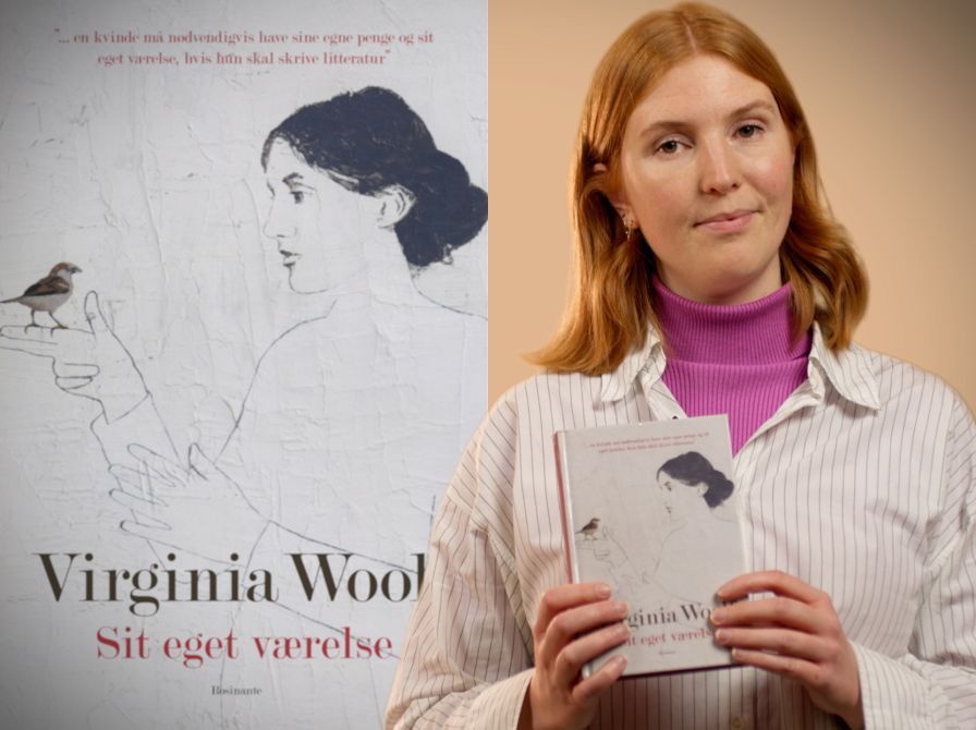 Bibliotekets litteraturformidler Mette holder bogen "Sit eget værelse"